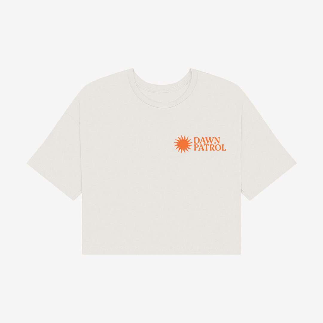 Dawn Patrol Crop Tee (Vintage White)