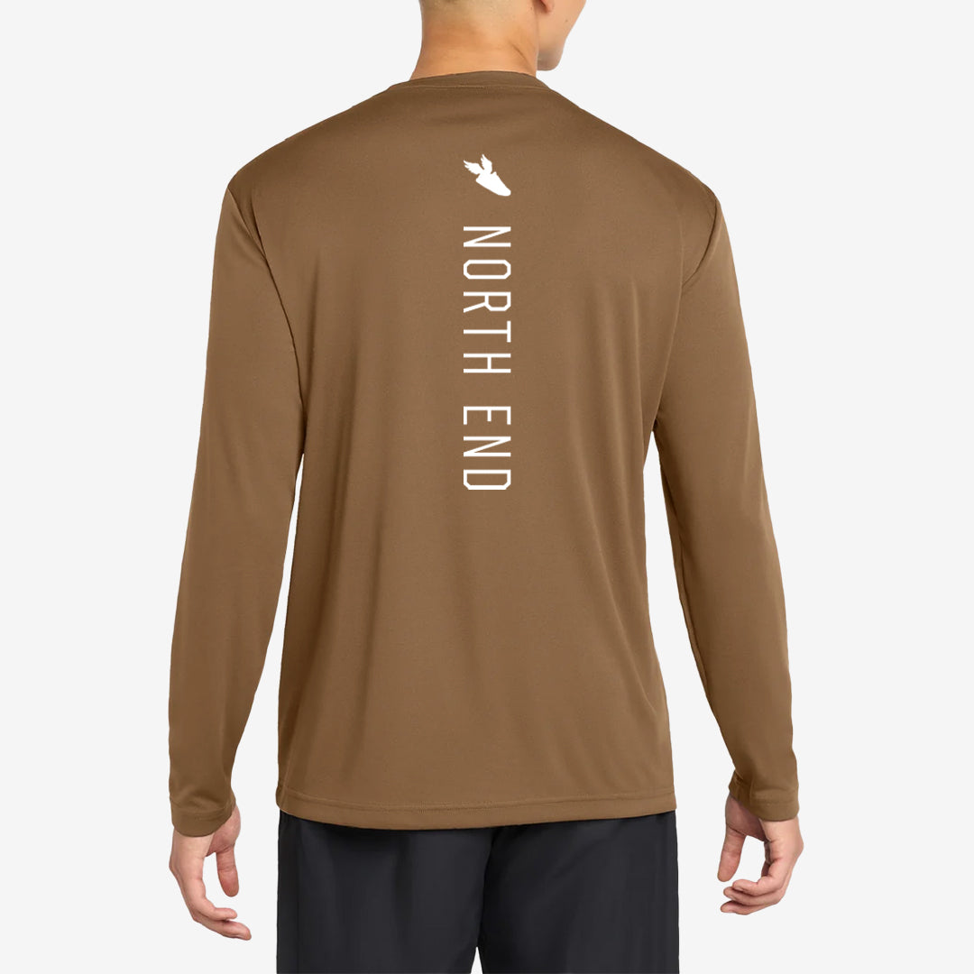 Men's Heritage LS Performance Tee (Brown)